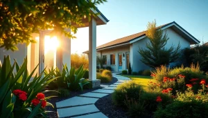 Explore the beautiful garden entrance to buy a house and create new memories.