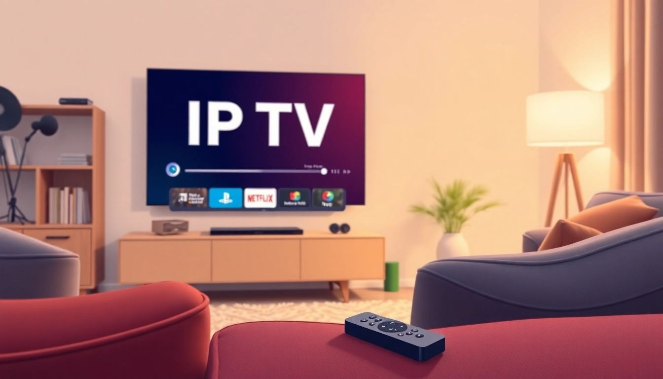 Experience high-quality streaming with abonnement iptv services, featuring a contemporary home setup.