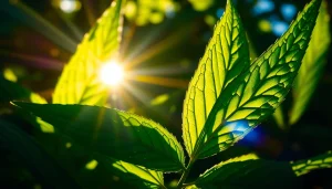 Engaging photo of CBD Tobacco leaves, showcasing their lush green texture and earthy appeal.