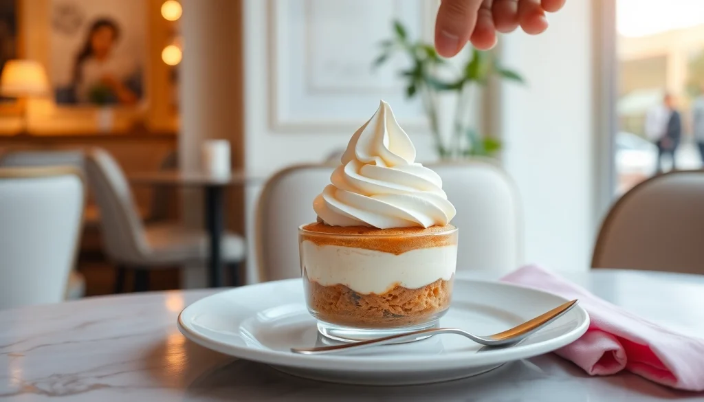 Creating delightful desserts with a cream charger Singapore for a perfect café experience.