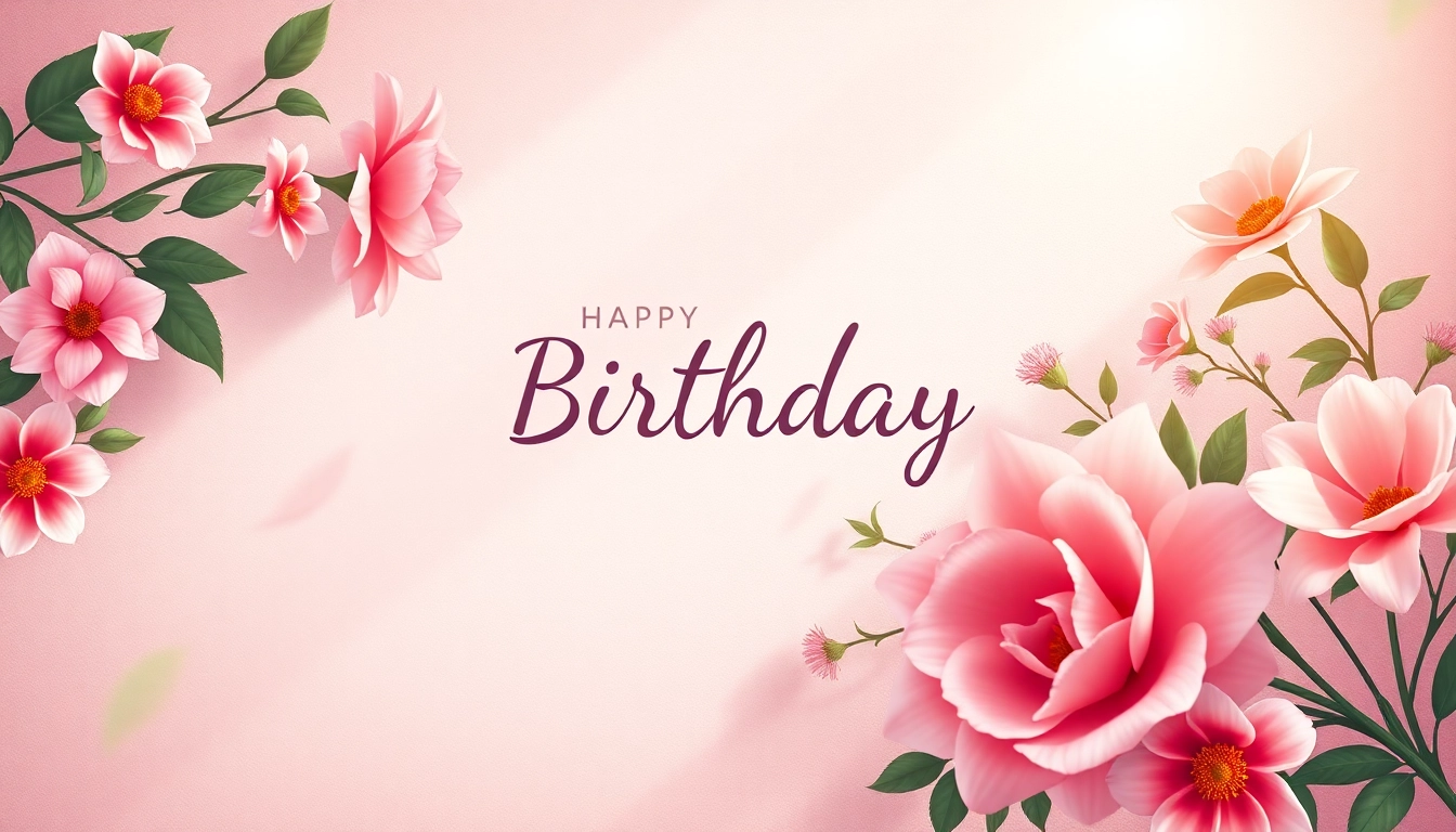 Customize a beautiful invitation for a birthday celebration with floral designs and pastel colors.