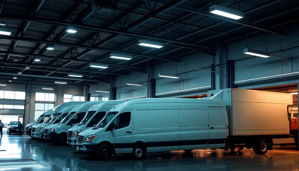 Enhancing performance with expert fleet solutions service at a sophisticated maintenance facility.