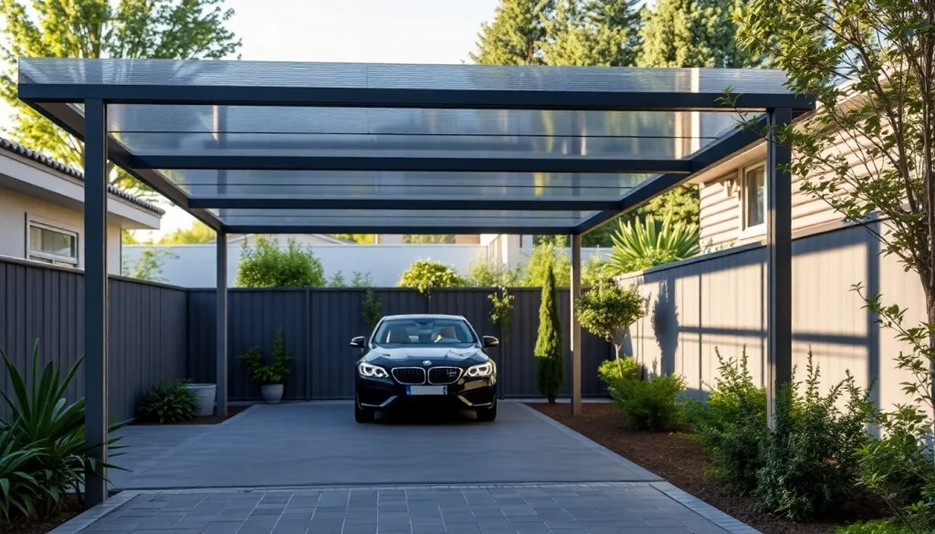 Verstärken Sie Ihre Gartenästhetik mit einem modernen Carport Metall, das stilvolles Design und Funktionalität vereint.