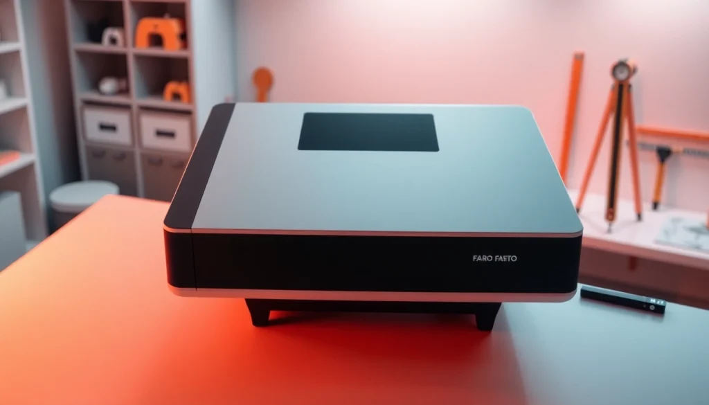 Capture the Brand New Faro Focus S150 Laser Scanner For Sale showcasing its precision and sleek design in modern workspace.