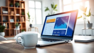 Engage with our advanced ai checker v1.0, displaying detailed analysis on a modern laptop.