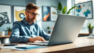 Conducting competitor analysis with charts and graphs in a modern workspace.