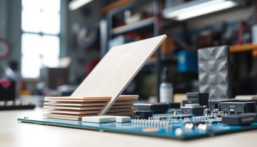 Showcasing various thermal management materials effective for cooling electronic components.