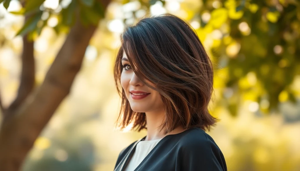 Chic short hairstyles for fine hair, showcasing volume and texture on a stylish woman.