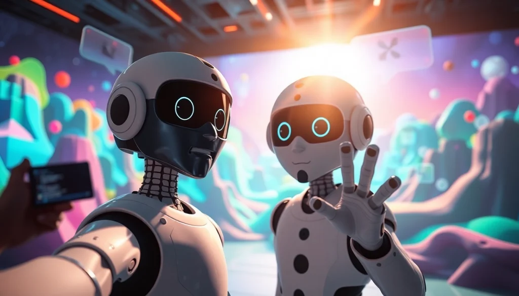 Engaging AI character in vibrant digital landscape showcasing c.ai no filter interactions.