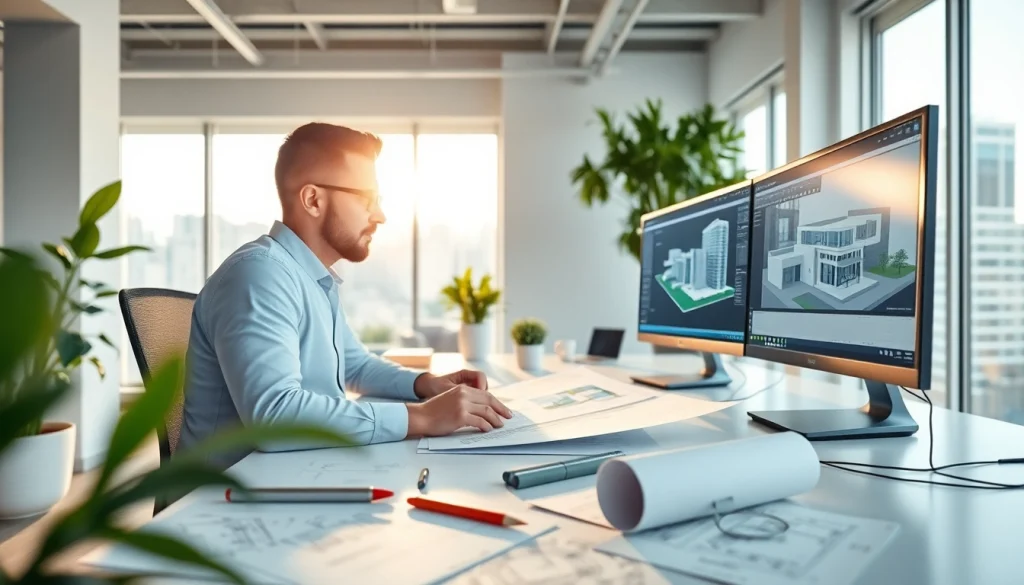 BIM Training in Pune: Professional architect engaged in a detailed project design.