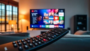 Engage with no credit card IPTV trials showcased on a modern living room setup.