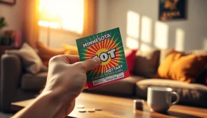 Engage with the excitement of mn lottery scratch game through a colorful ticket in a cozy setting.