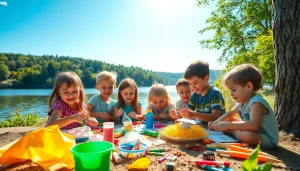 Engaged children enjoying diverse activities at holiday camps, showcasing creativity and fun.