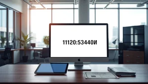 Timestamp document online feature showcased in a modern office setting.