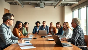 View of professionals discussing the level 6 nvq diploma in occupational health and safety - completed assignments pdf in a conference room.