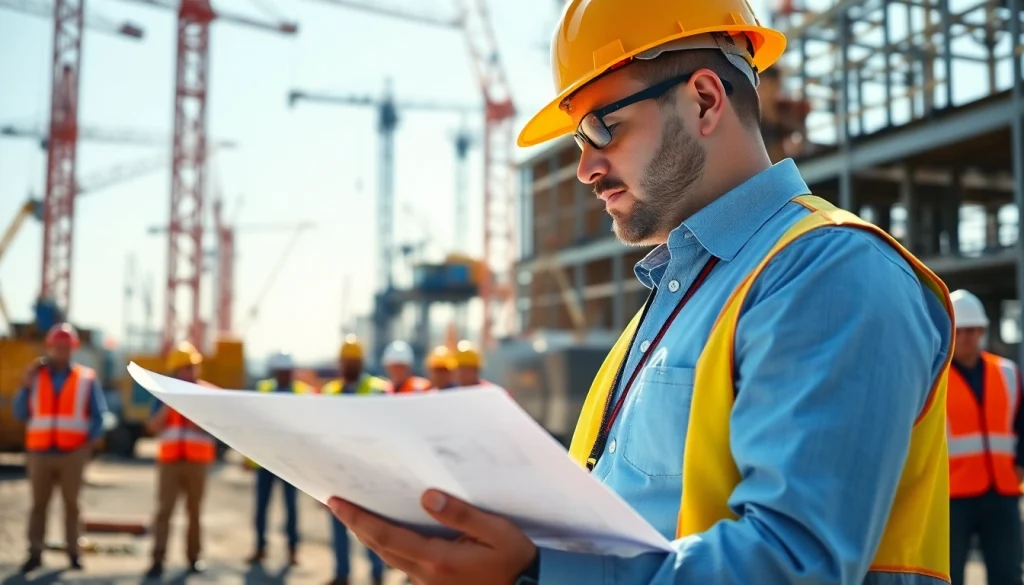 NVQ Level 4 construction site supervision answers showcased through a professional supervisor on-site.