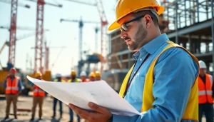 NVQ Level 4 construction site supervision answers showcased through a professional supervisor on-site.