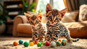 Adopt playful Bengal Kittens for Sale showcasing their unique spotted coats in a cozy setting.