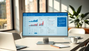 Analyze text with the AI checker tool displayed on a professional screen.
