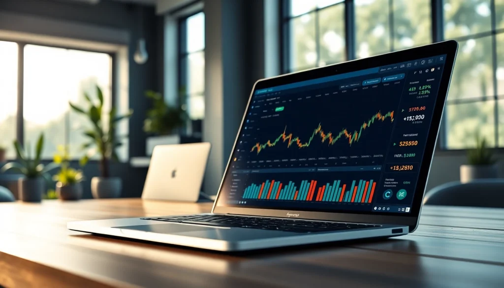 Engaging kyberswap cryptocurrency trading experience displayed on a modern laptop.