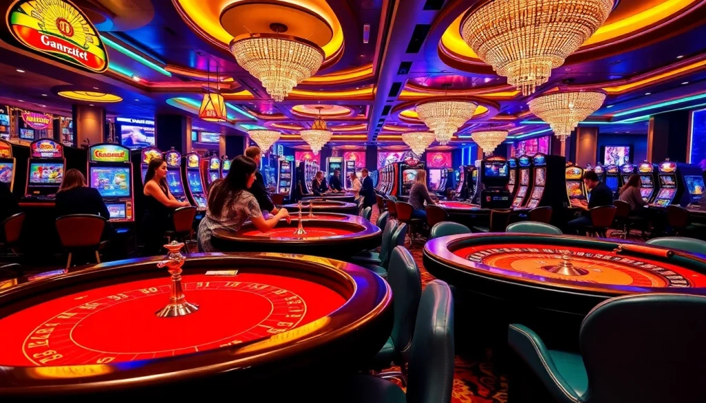 Experience the excitement at TPower casino with vibrant gaming tables and lively players.