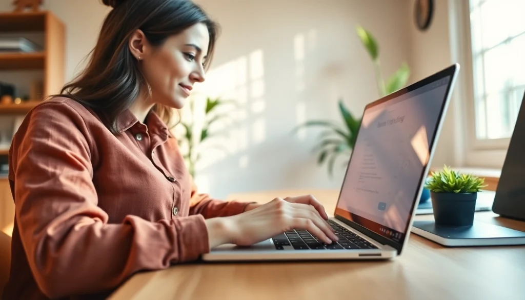 Manage and automate Airbnb messages efficiently in a cozy home office.