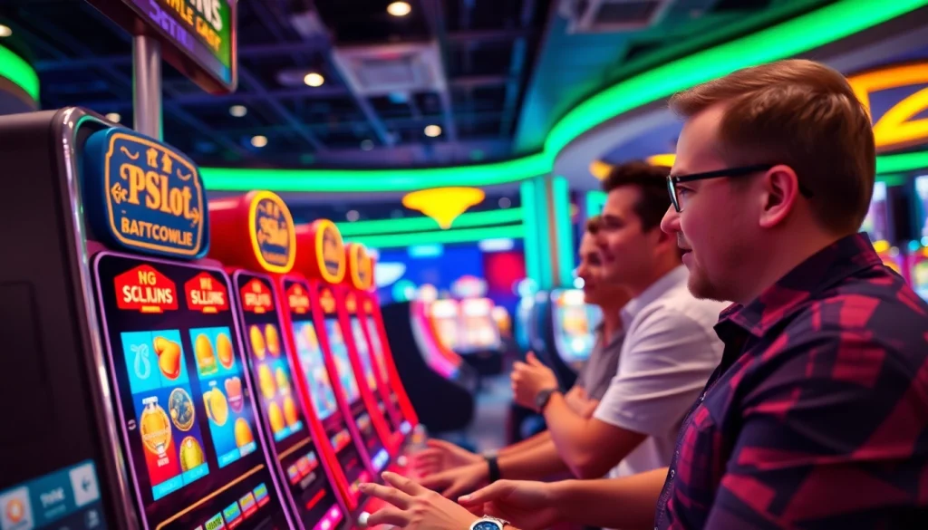 Experience the thrill of pgslot gaming with engaging machines and excited players.