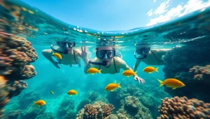 Snorkel Puerto Rico experience with snorkelers exploring vibrant coral reefs.