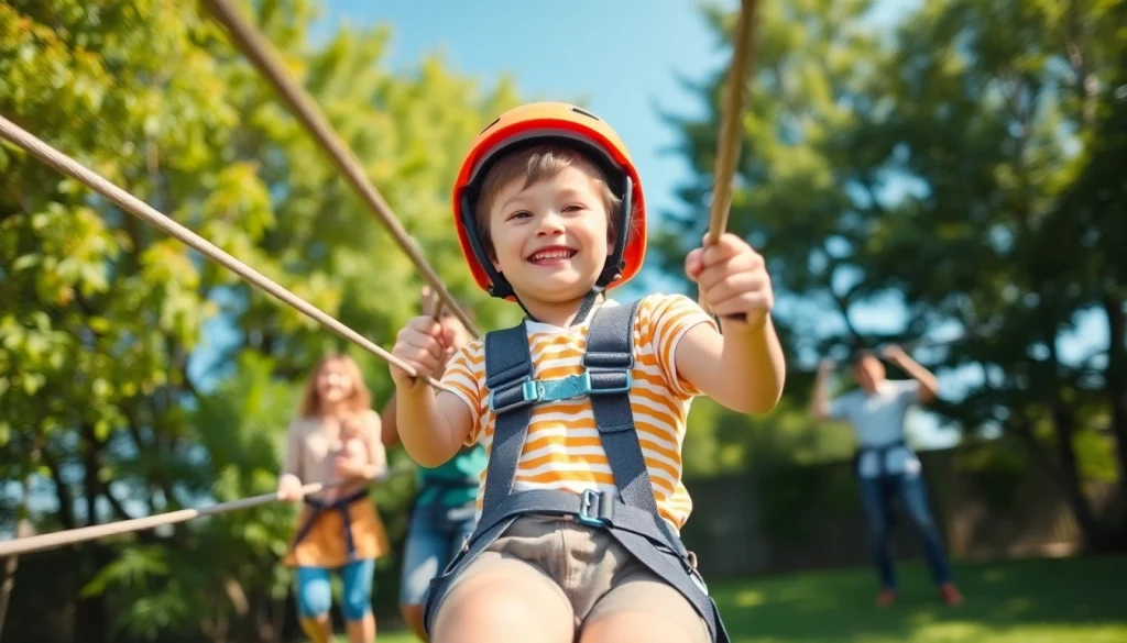 Kids enjoying thrilling ZIP WIRE KITS in a fun backyard environment.