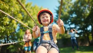 Kids enjoying thrilling ZIP WIRE KITS in a fun backyard environment.
