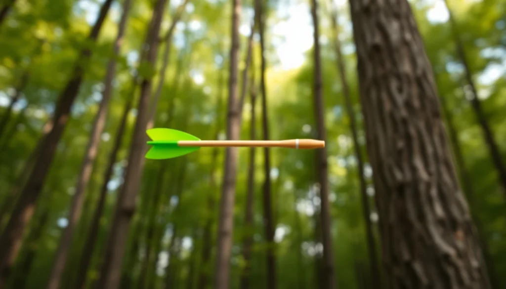 Calculate arrow speed with our Arrow Speed Calculator visually depicted by an arrow in-flight.