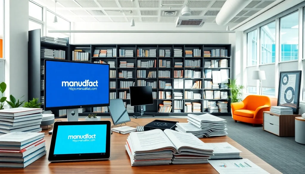 Access user manuals at https://manualsfact.com/ in a vibrant digital library setting.