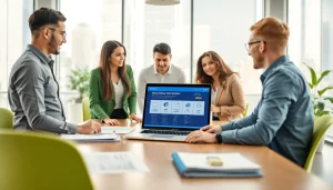 Team discussing Backup Services Markham solutions in a modern office.