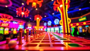 Menyaksikan aksi permainan situs plinko yang seru di kasino dengan bola jatuh.