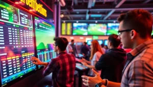Betting on situs judi bola with an engaging layout showing digital platforms in action.