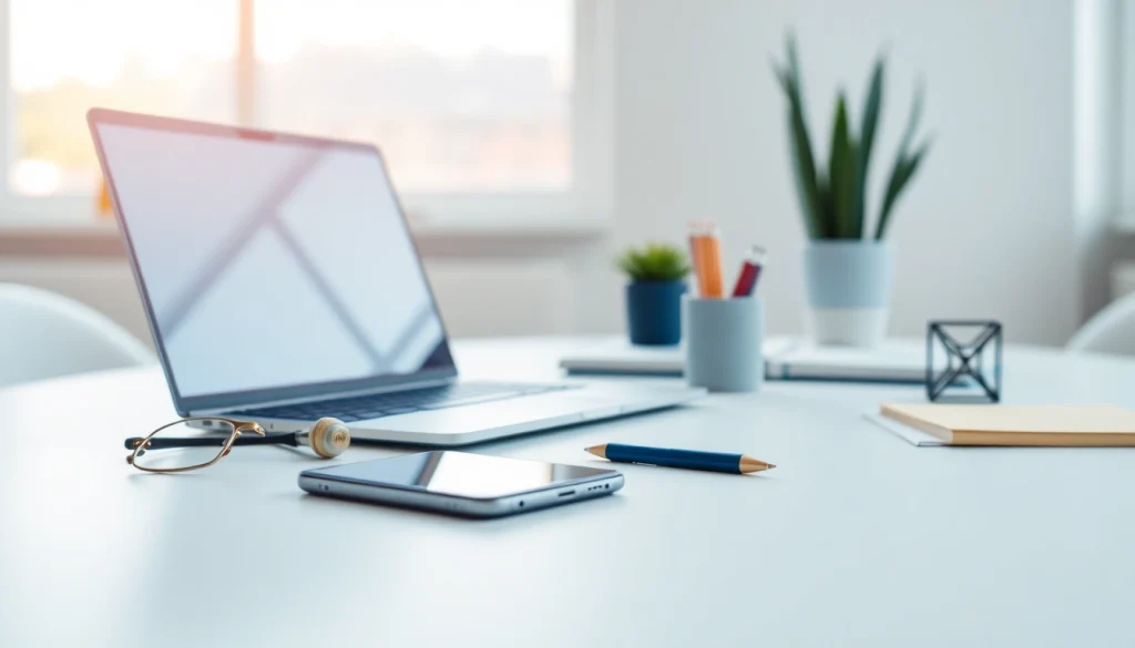 Productive workspace featuring technology and stylish design elements at http://Avtales.com.