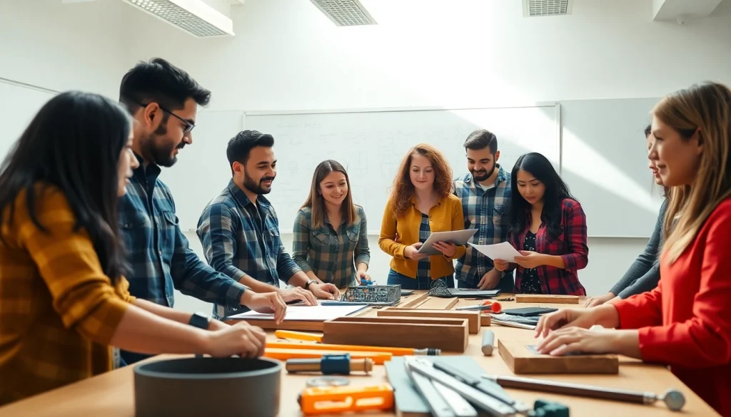 Engaging classroom scene for construction education Colorado, showcasing students actively participating in hands-on training.