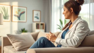 Engaging session on depression treatment dubai between therapist and client in a calming environment.