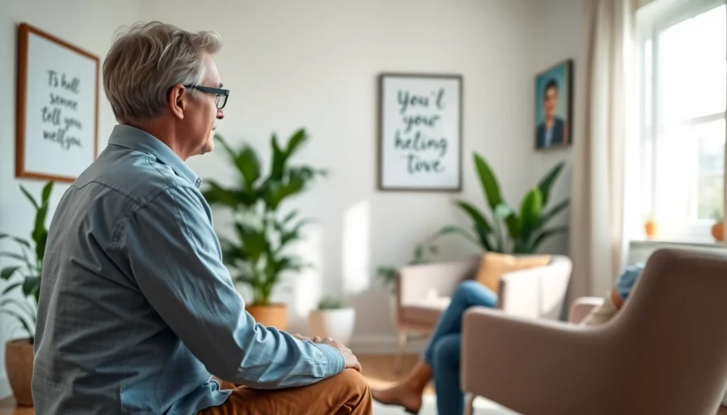 Therapist assisting in healing trauma through a comforting therapy session.