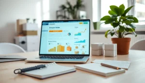 Explore effective strategies for amazon fba wholesale in a vibrant workspace.