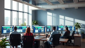 Create stunning web design kansas city solutions with our collaborative team in a vibrant studio.