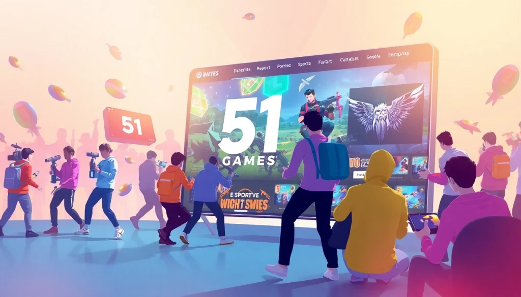 Experience the excitement of 51 game e-sports platform with vibrant players and dynamic gaming atmosphere.